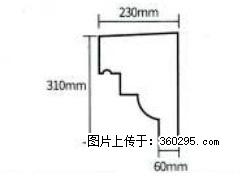 产品分解图型 - 檐口线，型号：SX311-YK-3，规格：230x310mm(3) - 兰州三象EPS建材 lz.sx311.cc